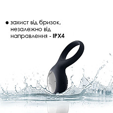 Эрекционное кольцо с вибрацией Svakom Tyler Black