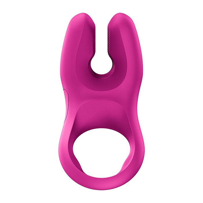 Эрекционное виброкольцо с двойной стимуляцией клитора Fun Factory NŌS PRO Magenta, 2 мотора