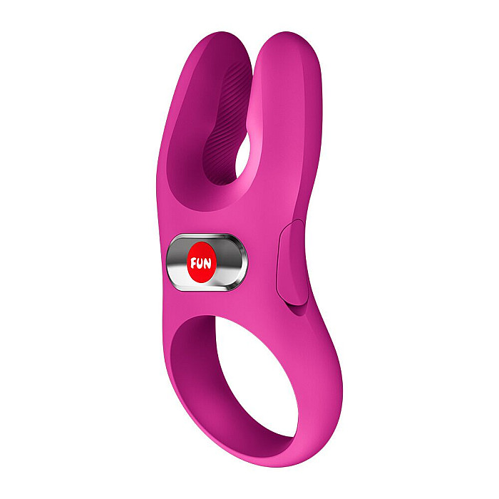 Эрекционное виброкольцо с двойной стимуляцией клитора Fun Factory NŌS PRO Magenta, 2 мотора