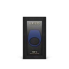 Эрекционное кольцо с вибрацией LELO Tor 3 Base Blue, управление со смартфона