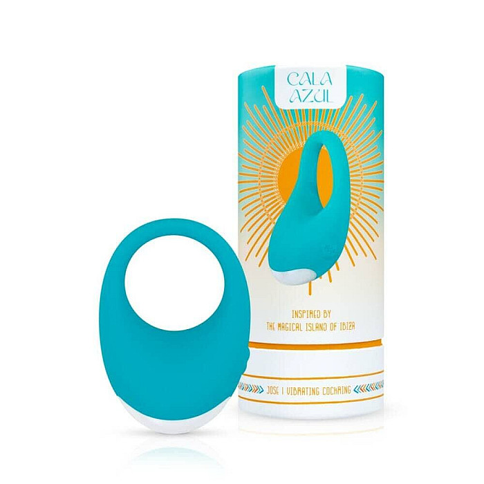 Эрекционное кольцо с вибрацией Cala Azul – Jose Vibrating Cockring, 10 режимов