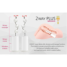 Мастурбатор Kokos Hera Hip Real 2WayPlus с вибрацией и массажем