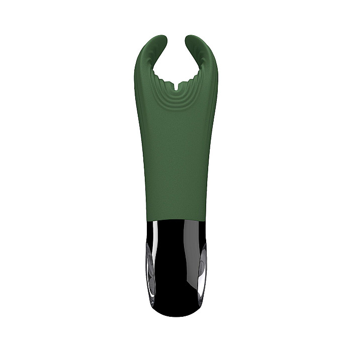 Вибратор для пениса Fun Factory MANTA moss green/black, подходит для парных игр
