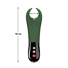 Вібратор для пеніса Fun Factory MANTA moss green/black, підходить для парних ігор