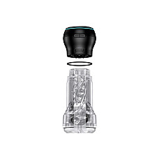 Мастурбатор Kiiroo Feel Pocket Crystal с всасывающей интерактивной насадкой PowerBlow Combo Set