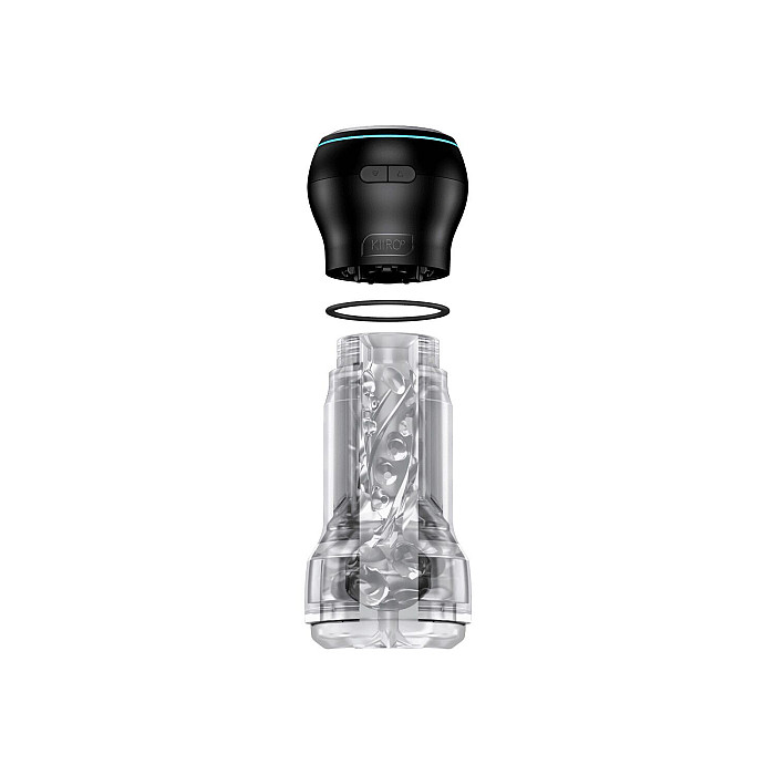 Мастурбатор Kiiroo Feel Pocket Crystal зі всмоктувальною інтерактивною насадкою PowerBlow Combo Set