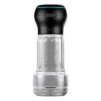 Мастурбатор Kiiroo Feel Pocket Crystal зі всмоктувальною інтерактивною насадкою PowerBlow Combo Set