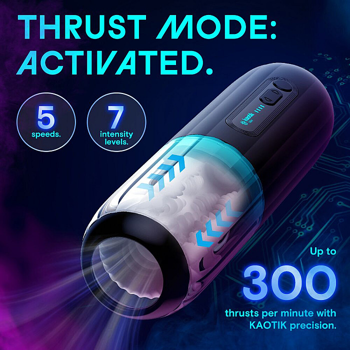 Смарт-мастурбатор Kaotik Labs The Shockwave, режим edging, имитация фрикций
