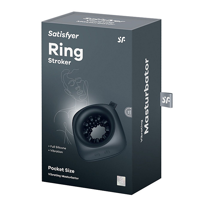 Мастурбатор Satisfyer Ring Stroker, 12 режимов вибрации, универсальный, компактный