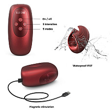 Мастурбатор с вибрацией Manwan SUB.ONE Velvet Red