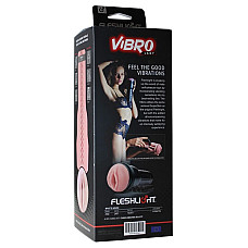 Мастурбатор с вибрацией Fleshlight Vibro Pink Lady Touch, три вибропули, стимулирующий рельеф