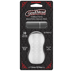 Мастурбатор с вибропулей Doc Johnson GoodHead – Vibrating Helping Head Pro – Frost