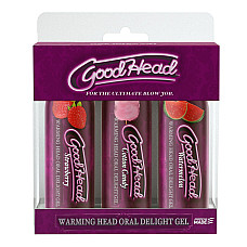 Разогревающие гели для орального секса Doc Johnson GoodHead – Warming Head (3 вкуса)