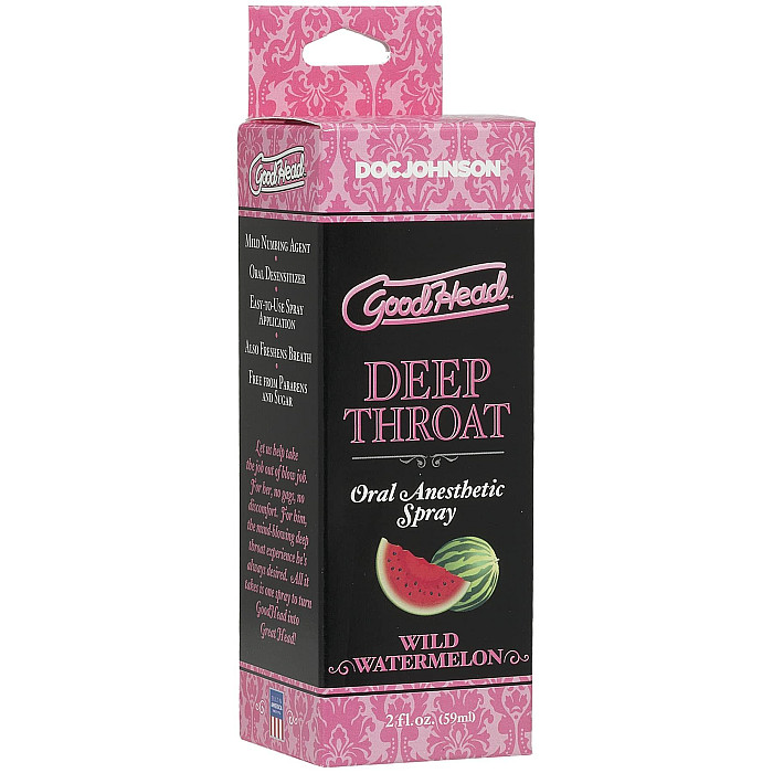 Спрей для мінету Doc Johnson GoodHead DeepThroat Spray - Watermelon 59 мл для глибокого мінету