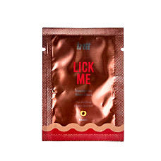 Пробник гелю для оральних пестощів з зігрівальним ефектом INTT Lick Me Kissable Gel Peach 2 мл