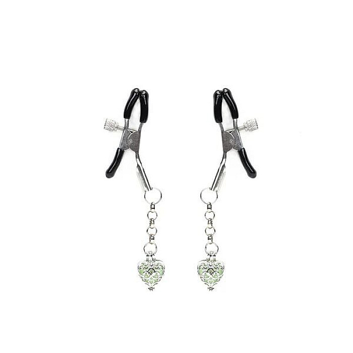 Затискачі для сосків Liebe Seele Glow-in-dark Nipple Clamps Green