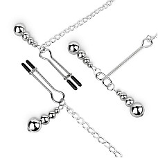 Зажимы для сосков и клитора Bedroom Fantasies: Nipple and Clitoris Clamps - Silver