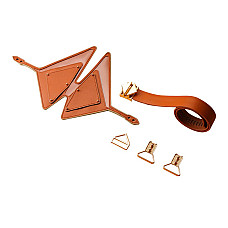 Маска на глаза LOCKINK Vixen Blindfold, коричневая, натуральная кожа, регулируемый объем