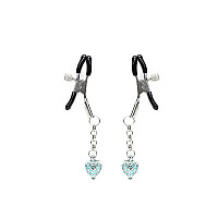 Затискачі для сосків Liebe Seele Glow-in-dark Nipple Clamps Light Blue