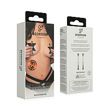 Зажимы для сосков Bedroom Fantasies: Nipple Clamps with Beaded Chain - Silver