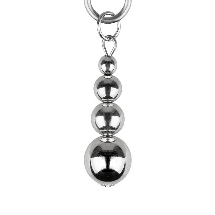 Зажимы для сосков Bedroom Fantasies: Nipple Clamps with Beaded Chain - Silver