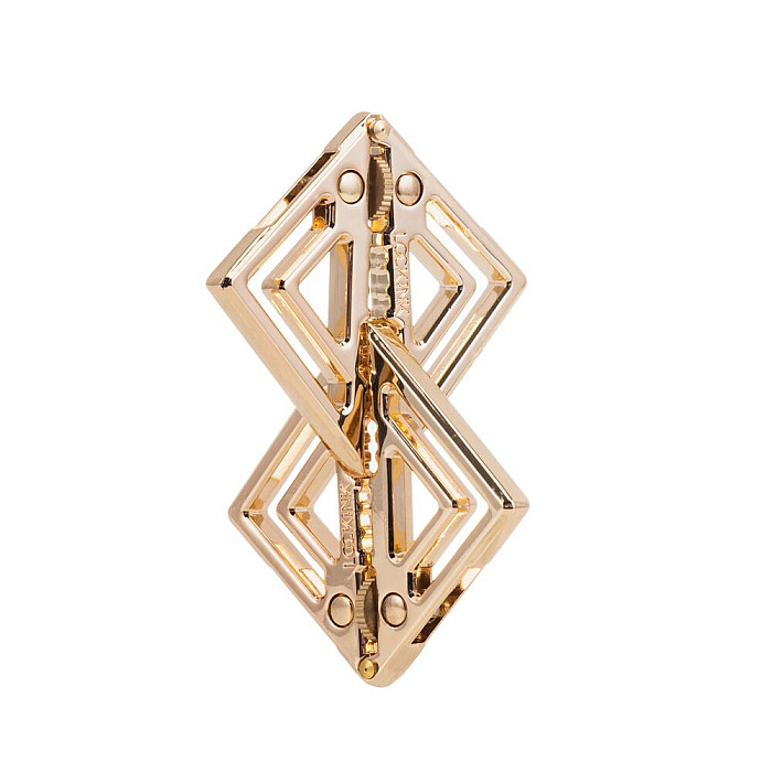Зажимы для сосков с тяжелой подвеской LOCKINK Adjustable Nipple Clamps with Heavy Pendant, под золото