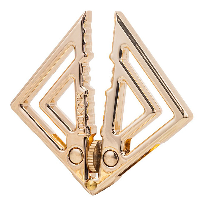 Зажимы для сосков с тяжелой подвеской LOCKINK Adjustable Nipple Clamps with Heavy Pendant, под золото