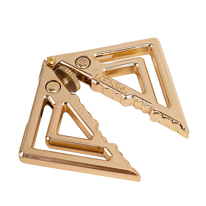 Зажимы для сосков с тяжелой подвеской LOCKINK Adjustable Nipple Clamps with Heavy Pendant, под золото
