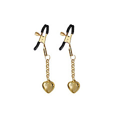 Затискачі для сосків Liebe Seele Solid Heart Nipple Clamps Gold