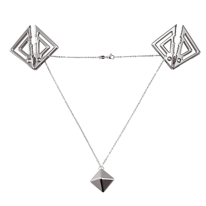 Зажимы для сосков с тяжелой подвеской LOCKINK Adjustable Nipple Clamps with Heavy Pendant, под серебро
