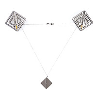 Затискачі для сосків з легкої підвіскою LOCKINK Adjustable Nipple Clamps with Light Pendant - Grey