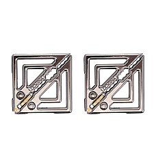 Зажимы для сосков с легкой подвеской LOCKINK Adjustable Nipple Clamps with Light Pendant, серебристые