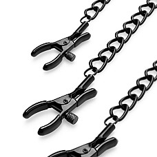Зажимы для сосков и клитора Bedroom Fantasies: Nipple & Clitoral Clamps, черные
