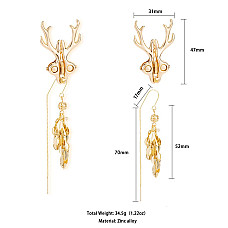 Зажимы для сосков LOCKINK SEVANDA Stag Adjustable Nipple Clamps, золотистые, со съемными подвесками