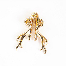 Зажимы для сосков LOCKINK SEVANDA Stag Adjustable Nipple Clamps, золотистые, со съемными подвесками