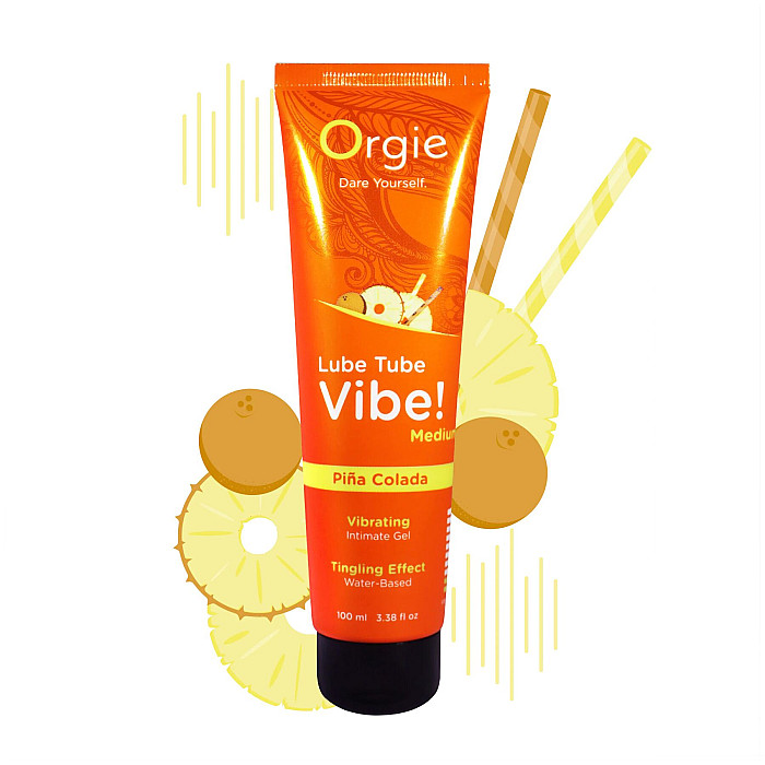 Вибролубрикант Orgie Lube Tube Vibe! Pina Colada 100 мл