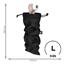 Мешочек для секс-игрушек Satisfyer Treasure Bag L, черный, на шнурке