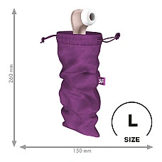 Мешочек для секс-игрушек Satisfyer Treasure Bag L, фиолетовый, на шнурке