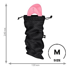 Мешочек для секс-игрушек Satisfyer Treasure Bag M, черный, на шнурке