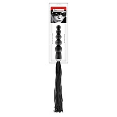 Флогер з ручкою - анальним намистом Fetish Tentation Whip with Rosary Handle
