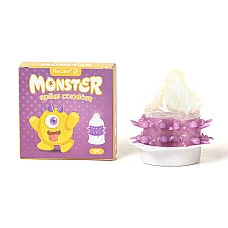 Насадка на член Recare Yellow Monster Spike Condom (презерватив з рядами пухирців та шипів)