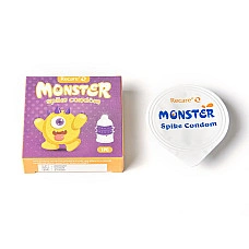 Насадка на член Recare Yellow Monster Spike Condom (презерватив з рядами пухирців та шипів)