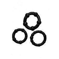 Набор эрекционных колец Wooomy Babooom cockring set, 3 размера, отлично тянутся