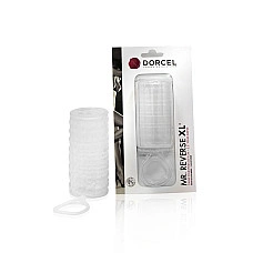 Насадка на член Dorcel Mr Reverse XL с кольцом для мошонки, стимулирующий рельеф