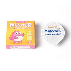 Насадка на член Recare Pink Monster Spike Condom (презерватив з кульками та вусиками)