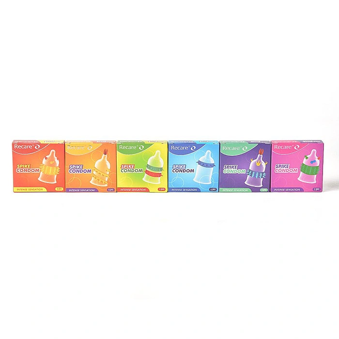 Насадка на член Recare Spike Condom Blue (презерватив с шипами)