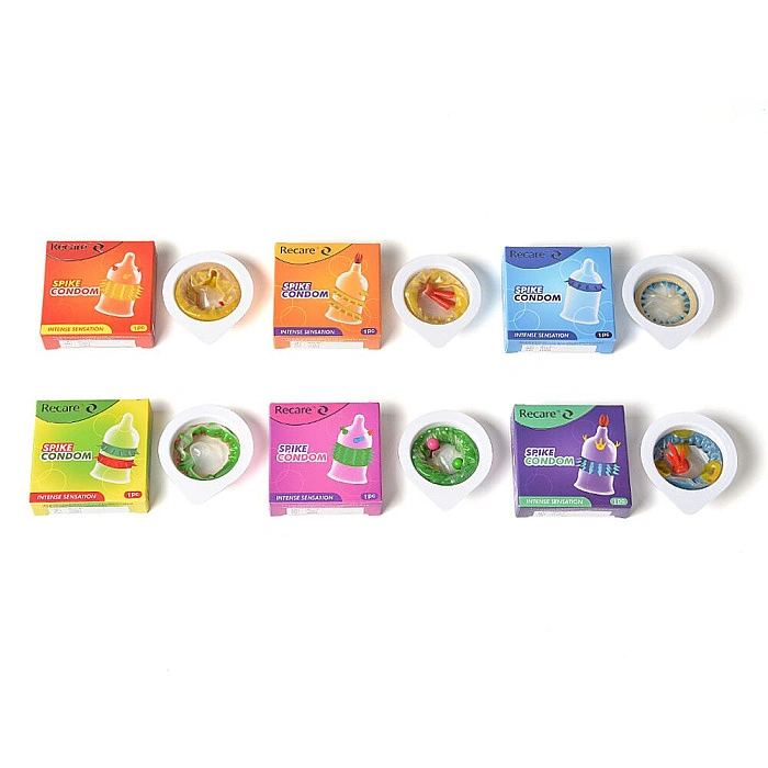 Насадка на член Recare Spike Condom Blue (презерватив с шипами)