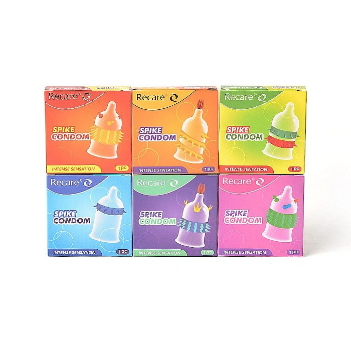 Насадка на член Recare Spike Condom Blue (презерватив с шипами)