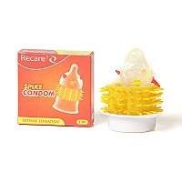 Насадка на член Recare Spike Condom Orange (презерватив с усиками и шипами)