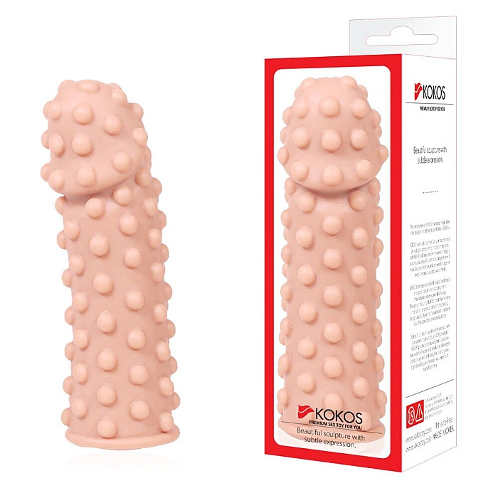 Насадка на член Kokos Extreme Sleeve ES.02 размер M, утолщающая, стимулирующий рельеф
